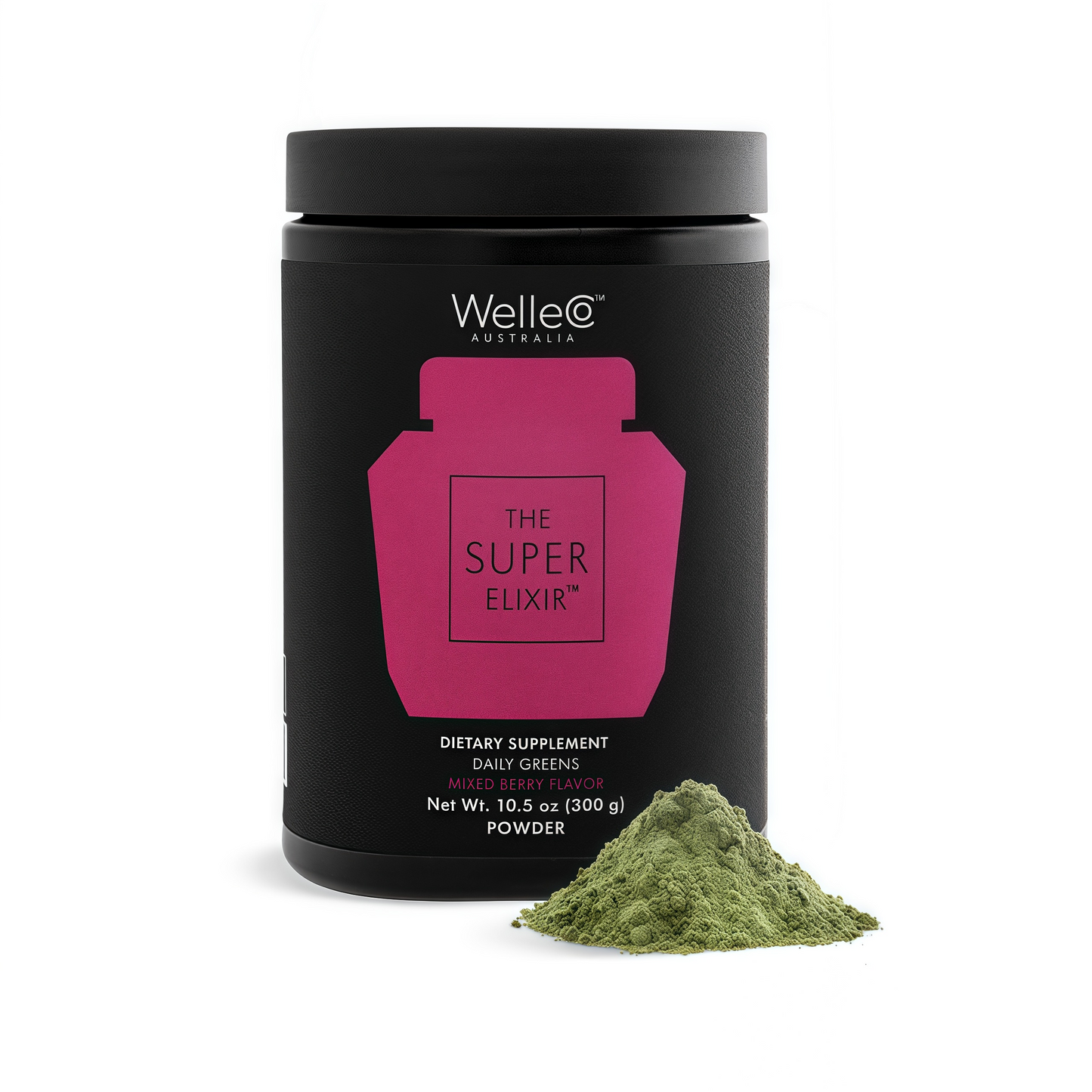 WelleCo The Super Elixir Daily Greens Powder Probiotic Drink Mix