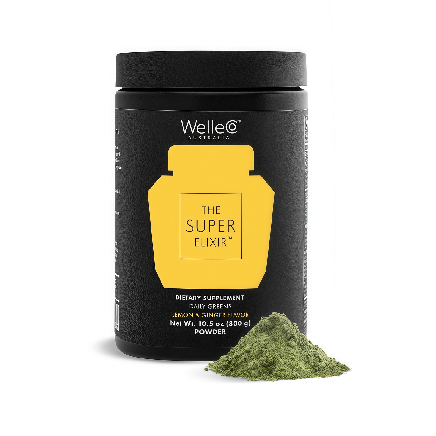 WelleCo The Super Elixir Daily Greens Powder Probiotic Drink Mix