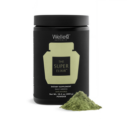 WelleCo The Super Elixir Daily Greens Powder Probiotic Drink Mix