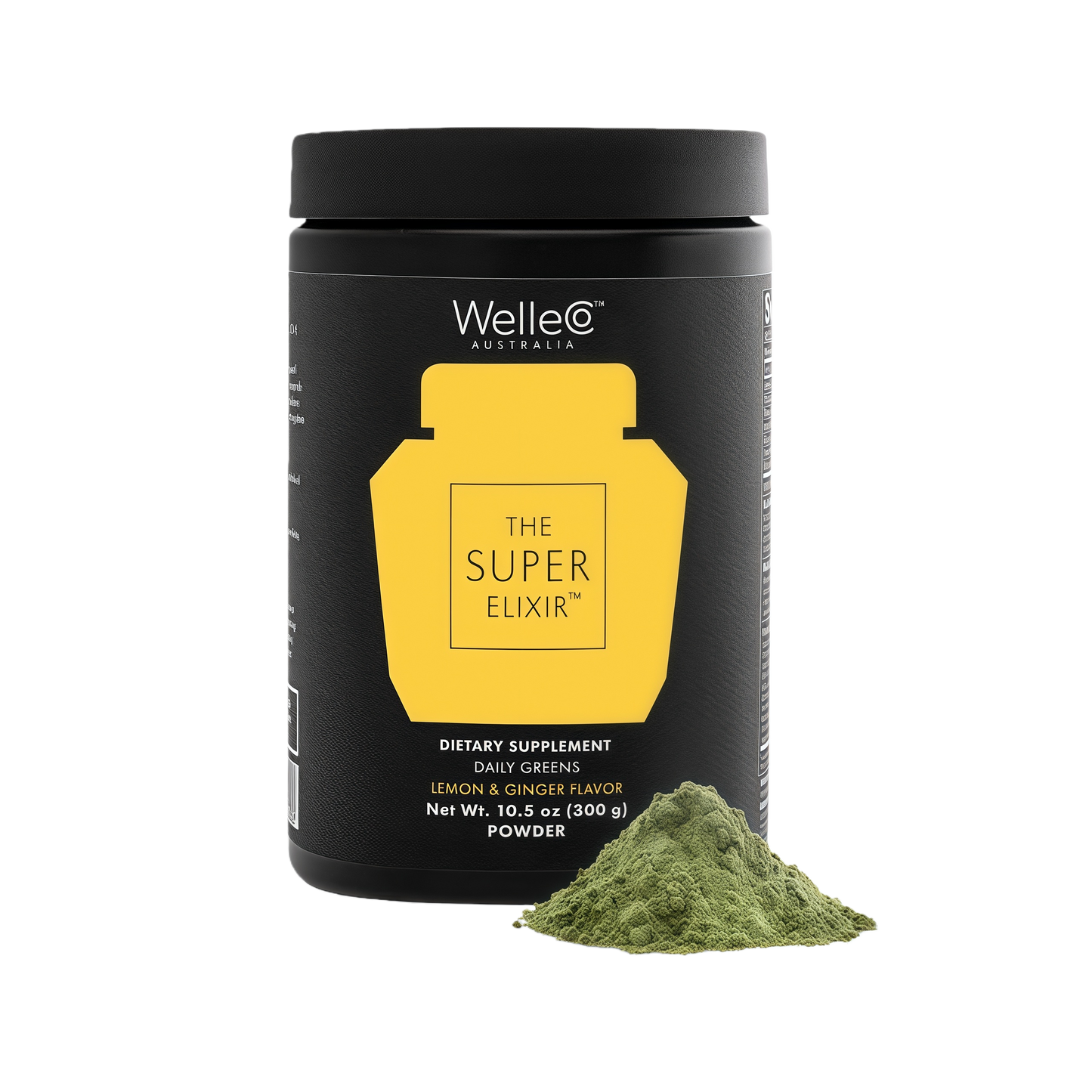 WelleCo The Super Elixir Daily Greens Powder Probiotic Drink Mix