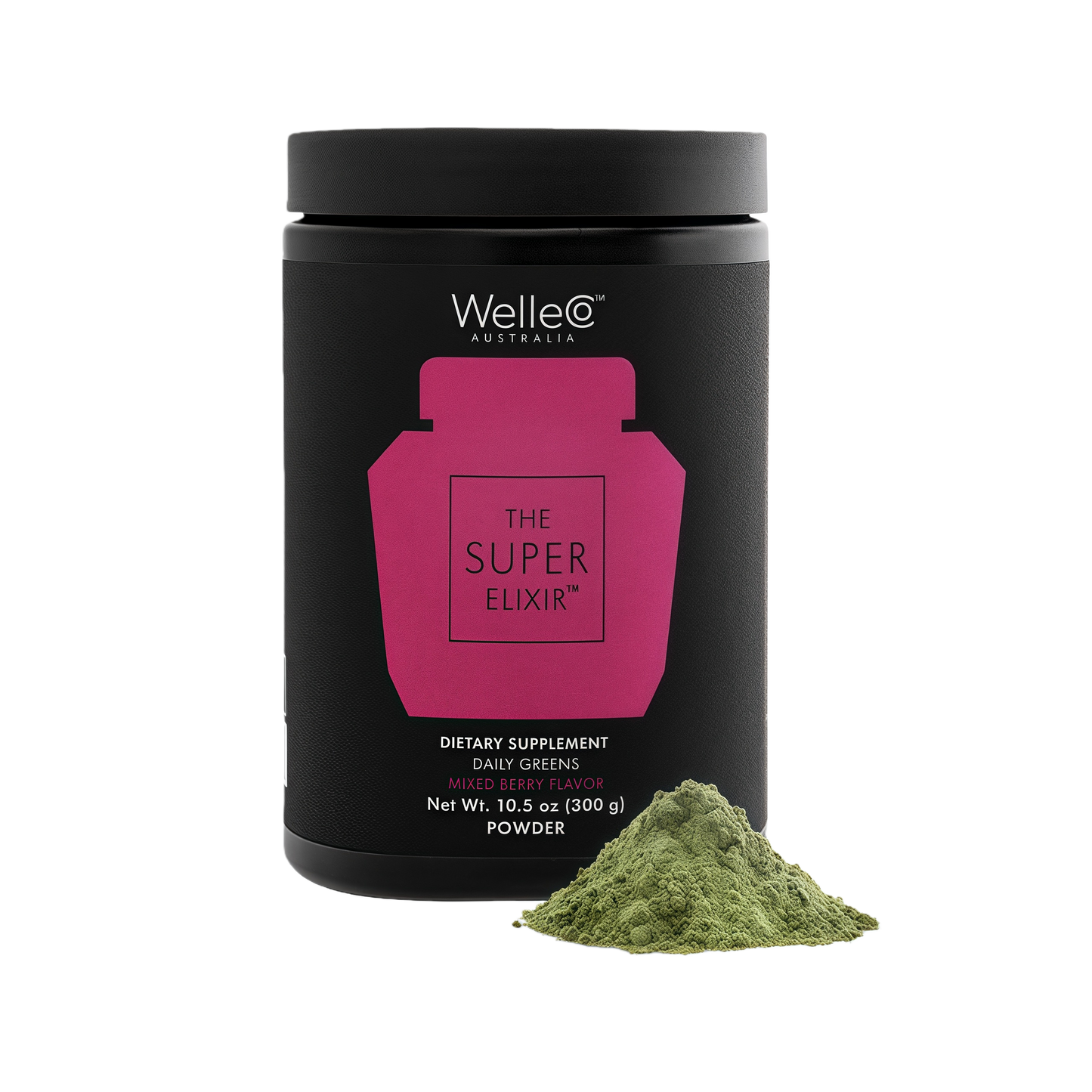 WelleCo The Super Elixir Daily Greens Powder Probiotic Drink Mix