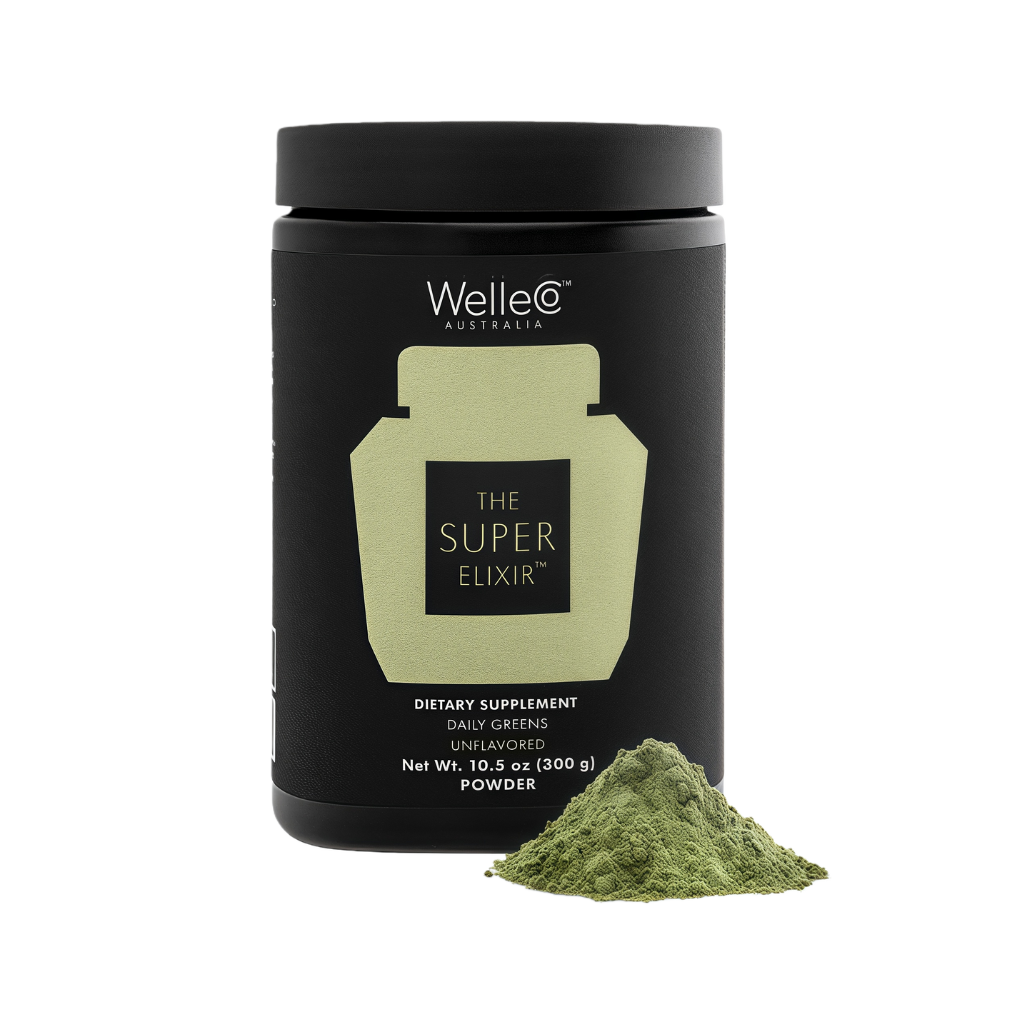 WelleCo The Super Elixir Daily Greens Powder Probiotic Drink Mix